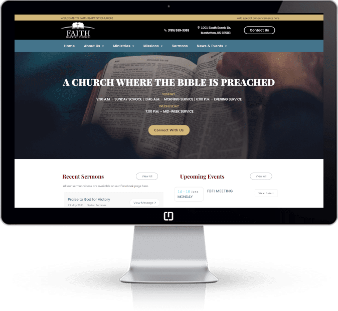 church website design