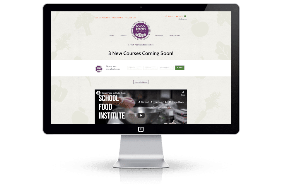 School Food Institute Website Design non profit web designer